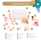 Umu Stylish Wooden Beauty Set Little Woman For Girls - Makeup Playset 17 Piece Kit With Makeup, Brush, Mirror And Cosmetics Case