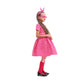 Raberto Girls Vintage 50S Dress, Pink Polka Dot With Headband, Glasses And Socks For Girls 7-8 Years, Large, Rose Red
