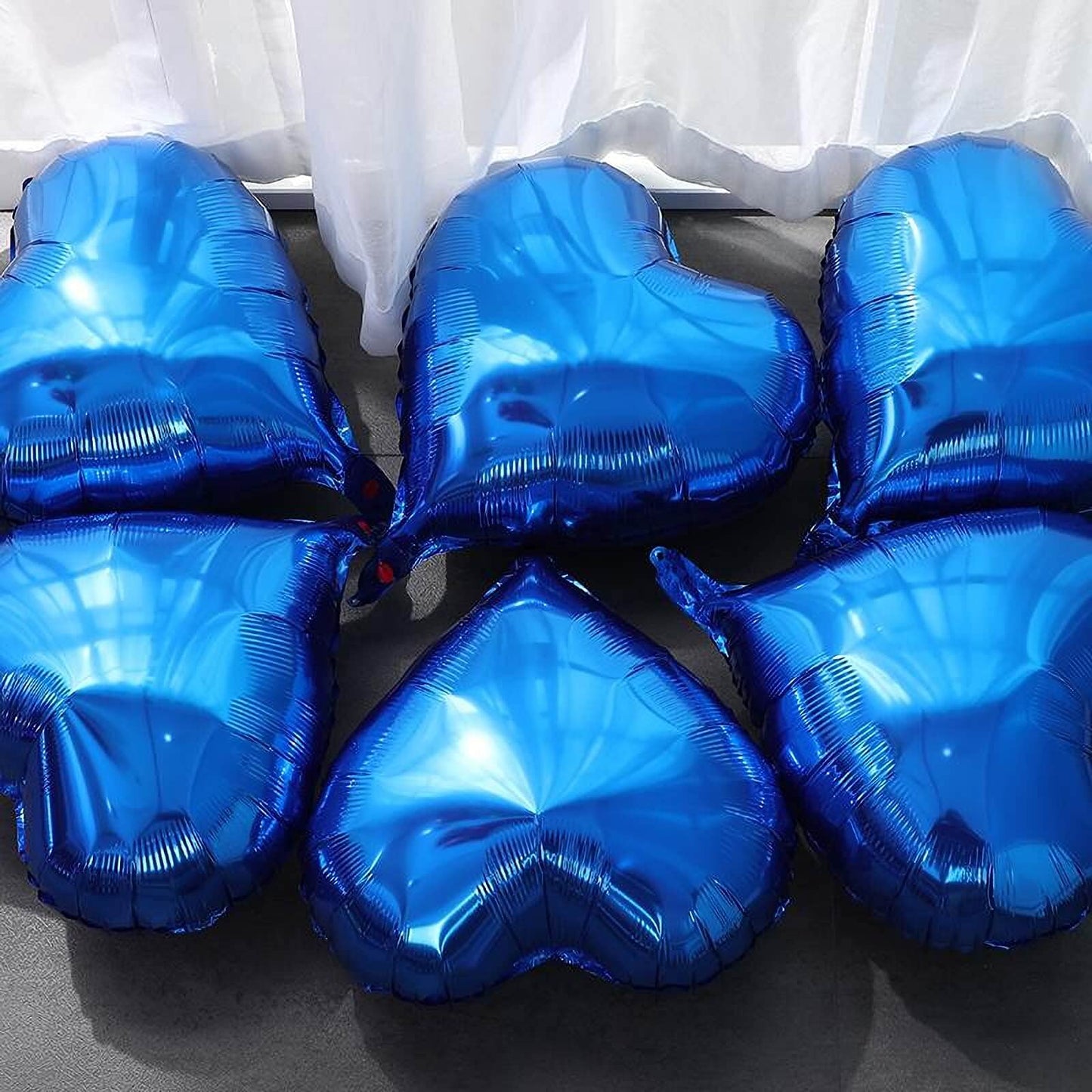 Blue Heart Shaped Balloons Pack Of 10,18 Inch Love Valentine Balloons Heart Romantic Balloons For Valentines Day Propose Marriag