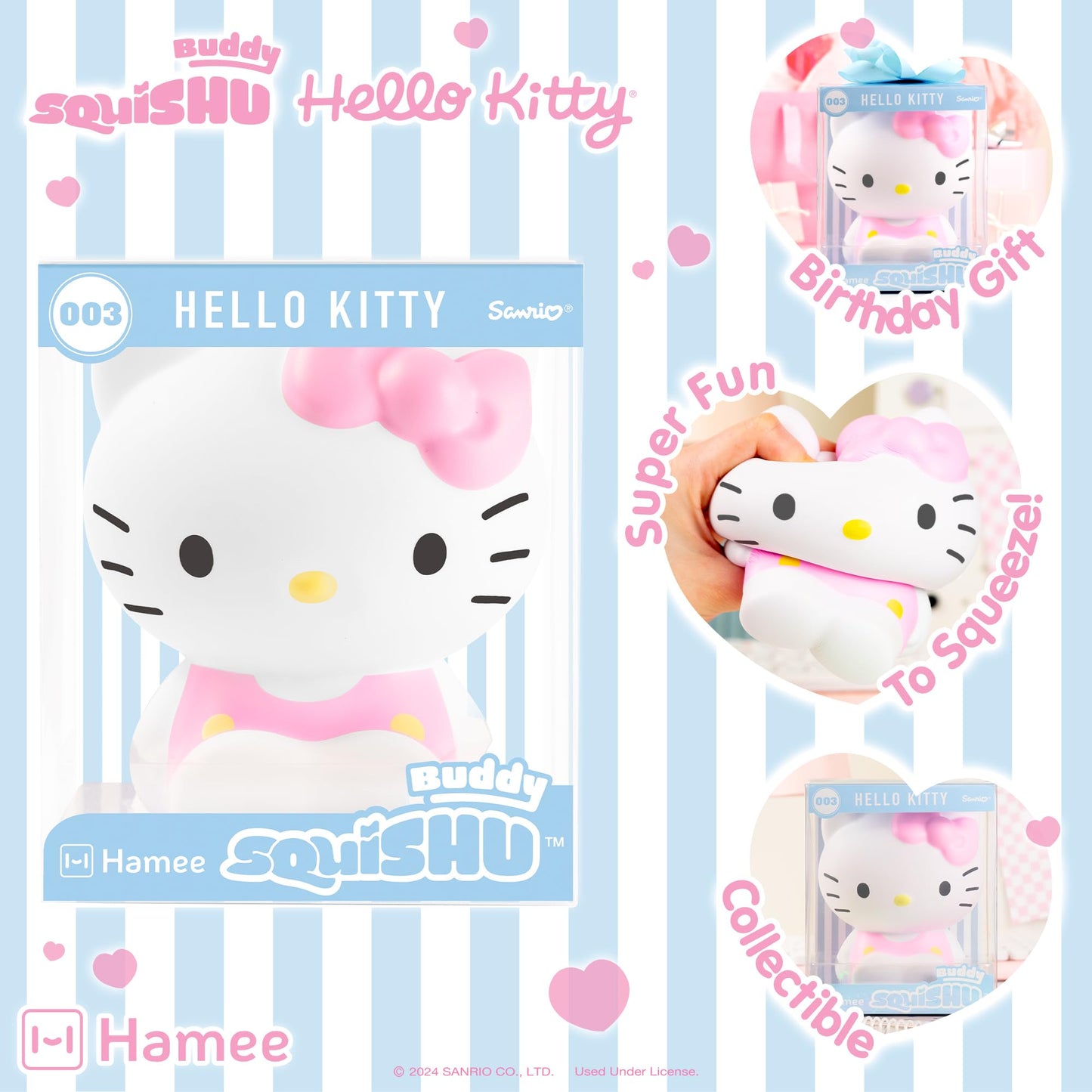 Hamee Sanrio Pastel Jumbo Squishy Toy Slow Rising Cute Squishu Buddy Birthday Gift Bags, Party Favors, Gift Basket Filler, Stress Relief, Adorable, And Fun - Hello Kitty