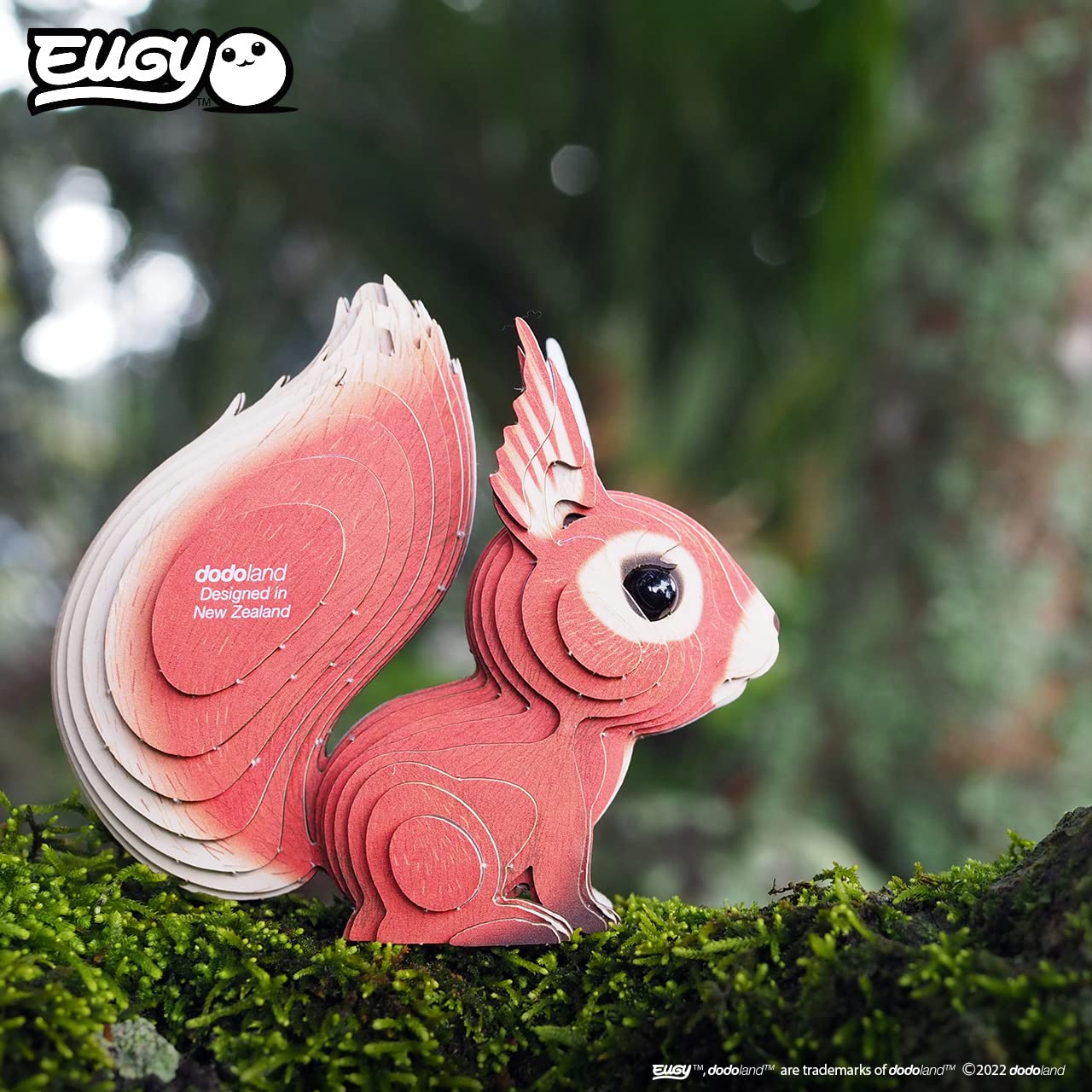 Eugy Squirrel 3D Puzzle, 36 Piece Eco-Friendly Educational Toy Puzzles For Boys, Girls & Kids Ages 6+