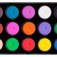 Jack Richeson Mini Tempera 15 Piece Set in Heavy Duty Black, 1 Count (Pack of 1), Assorted with Tray