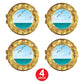 Cruise Ship Porthole Peel N Place 15 inch Pack of 4