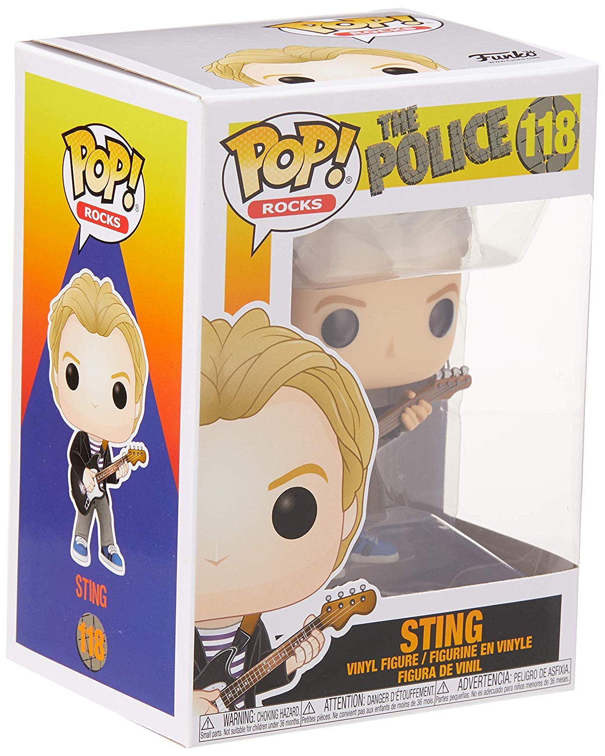 Funko Pop! Rocks - The Police Sting Vinyl Figure, Standard Size, Multicolor, Model 40087