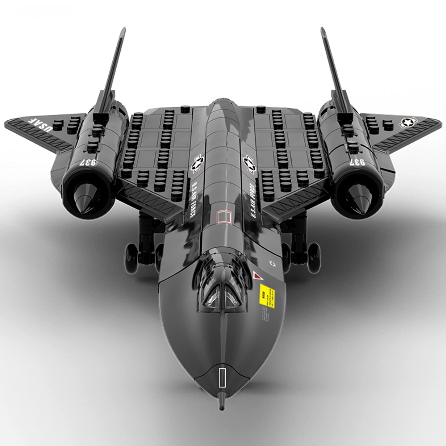 SEMKY Military Series SR-71 Reconnaissance Aircraft Jet Blackbird Air Force Building Block Set (183 Pieces) -Building and Military Toys Gifts for Kid and mature-themed