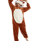 Casabaco Kid Reindeer Onesie Pajamas Deer Halloween Costume Boy Girl Animal Onepiece (Brown, 8-9Years)