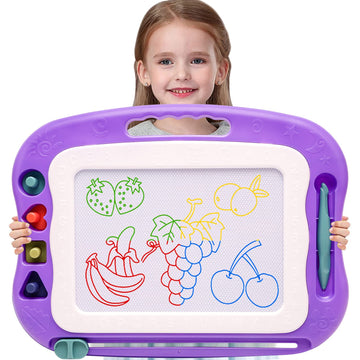 Wellchild Magnetic Drawing Board,Toddler Toys For Girls Boys 3 Year Old Gifts,Magnetic Doodle Board For Kids,Large Etch Magnet S