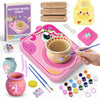 Pottery Wheel for Kids, Girls Arts and Crafts Toys for Kids Ages 8-12,Pottery Craft Kit with 3 Pack Air-Dry Clay, Art Supplies f