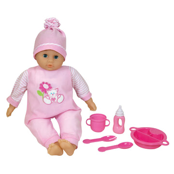 Lissi Dolls - Talking Baby With Feeding Accessories 16 Inches