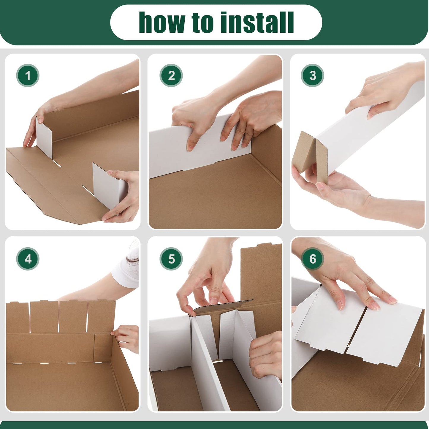 Yexiya 12 Pcs 5000 Count Card Storage Boxes For Trading And Gaming Cards White Cardboard Organizer With Divider Collector Holder