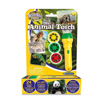 Brainstorm Toys Animal Flashlight and Projector, Multicoloured, 11 x 3.5 cm, Plastic, Model E2012