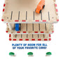 Imagination Generation Wooden Parking Garage Playset with Elevator & Accessories, 19 pcs, TSTR-002, Ideal for Mini Toy Cars