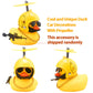 Wonuu Rubber Duck Car Ornaments Cool Yellow Duck Car Dashboard Decorations Squeaky Glasses Duck With Propeller Helmet For Car Ccessories Dashboard (Duckling-Yellow G)