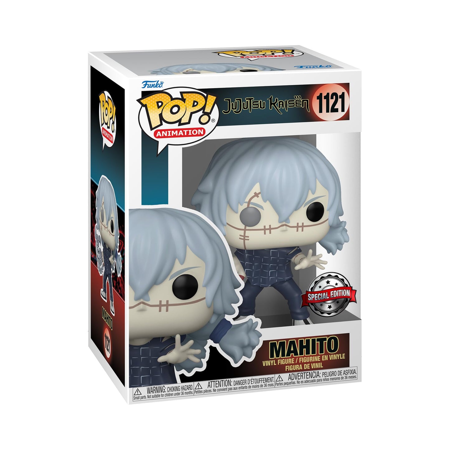Funko Pop! Animation Jujutsu Kaisen Mahito Figure - BAM Exclusive, Standard Size, Multicolored, Vinyl, Model 62336