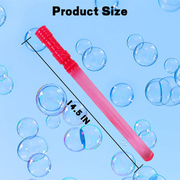 Mortime 24 Pack Bubble Wands For Kids, 8 Colors Bubbles Stick Bulk, 14.6' Easter Party Favor Summer Toy For Children