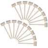 18 Pieces Mini Wooden Hammers Gavel Toy for Kids  Natural Wood Crab Lobster Seafood Mallets