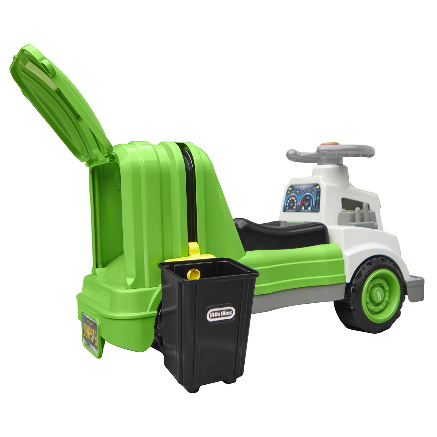 Little Tikes Dirt Diggers Garbage Truck Scoot Ride On with Real Working Horn and Trash Bin for Themed Roleplay for Boys, Girls,
