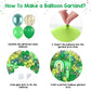 Paready Green Balloon Arch Kit, 120Pcs Dark Green Balloon Garland Kit Light Fruit Green Metallic Green Party Balloons Gold Confe