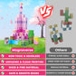 Magnetic Blocks - 100PCS Magnetic Building Block for Kids, Pink Princess Castle Magnet Cubes Sets, Princess Toys for Girls Ages