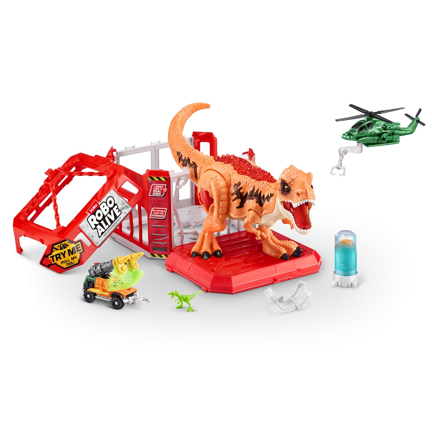 Robo Alive Dino Escape Robotic Vehicle, Light Up, Firing Weapons, Small to Medium, Series 1, Model 71127, Plastic, Ages 3+