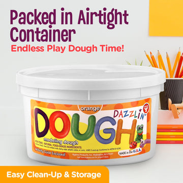 Hygloss Play Modeling Dough - 3Lb. - Easter Basket Stuffer - Scented Dough - Safe & Non-Toxic For Kids Arts & Crafts - Party Favors - Classroom Supplies, Orange