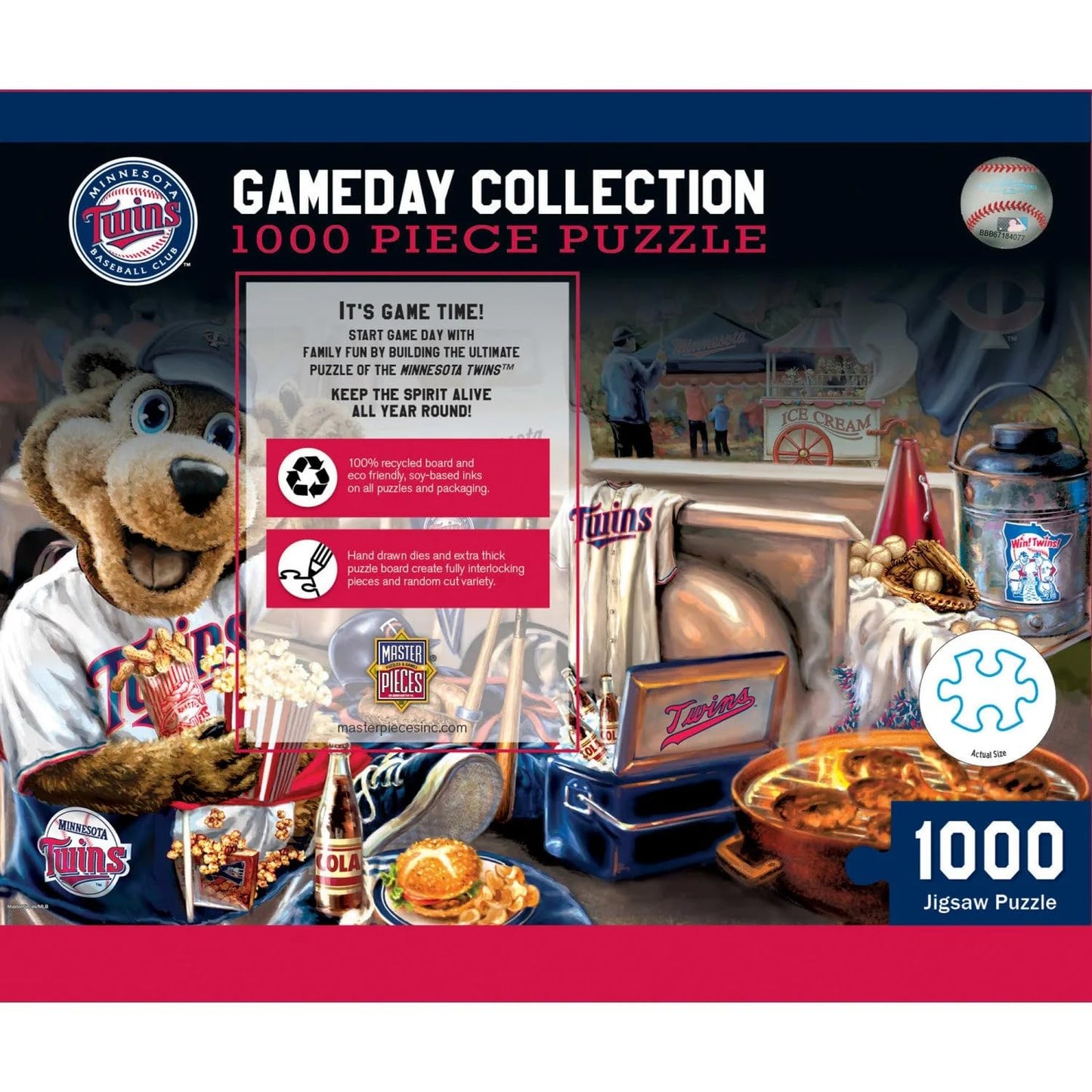 MasterPieces 1000 Piece Jigsaw Puzzle for Adults - MLB Minnesota Twins Gameday - 19.25x26.75