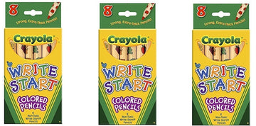 Bulk Buy: Crayola Write Start Colored Pencils 8/Pkg 68-4108 (3-Pack)