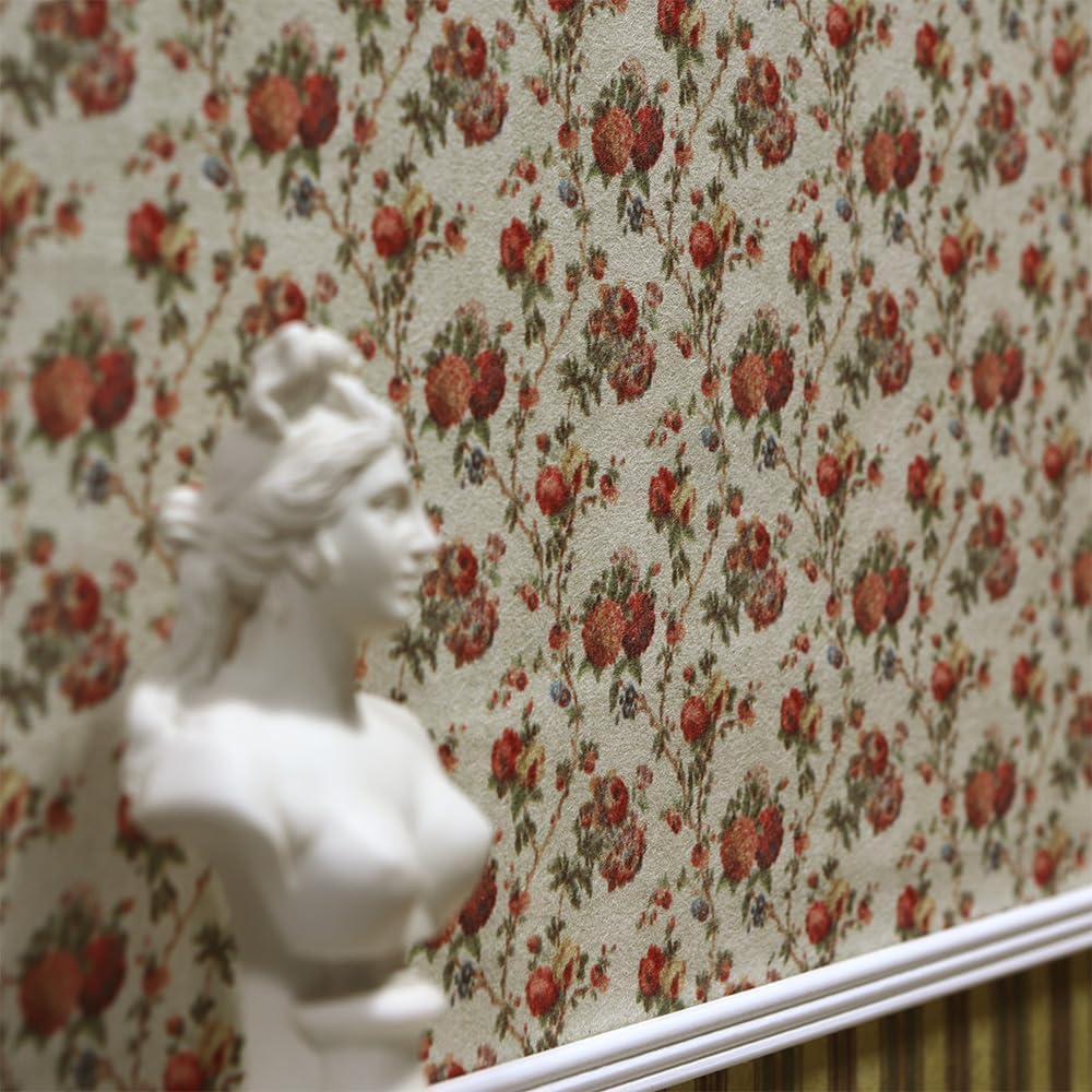 Iland Originality Dollhouse Wallpaper 39 * 15.7 Inch, Dollhouse Accessories On 1:12 Scale Or 1:6 Scale (Fragrant)