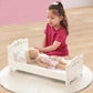Badger Basket Doll Bed Plus 18 Inch Doll, Includes Bedding And Personalization Kit, White Rose