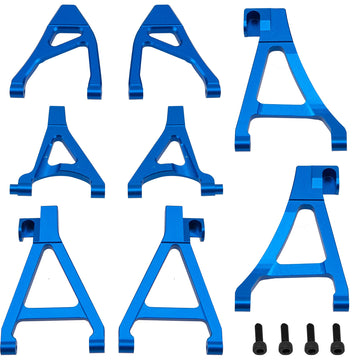 2Pcs Vgoohobby Aluminum Front Rear Upper Lower Suspension Arms #7131 7132 A-Arms Compatible with 1/16 Traxxas Mini Slash 4WD 700