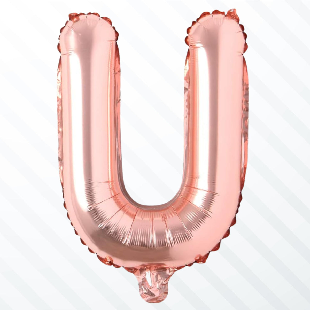 Flyloons Rose Gold U Alphabets Letter Foil Balloons Perfect for Birthday Decoration Items, Anniversary, Bachelorette, Wedding, F