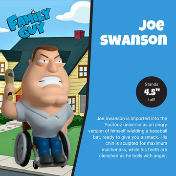 Youtooz Family Guy Joe Swanson, 4.5'' Family Guy Figure Joe Swanson From Family Guy, High Detailed Collectible Figure Family Guy