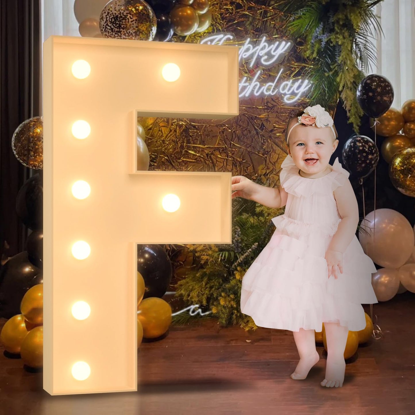 3Ft Marquee Light Up Letters, Large Marquee Letters F For Party Decorations, Big Baby Letters For Baby Shower Birthday Party Dec