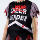 Girls Halloween Costumes, Scary Bloody Dead Cheerleader Costumes For Girls 8-10, Red Zombie Cheerleader Costume For Halloween Dr