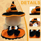 Halloween Clothes for 15-17cm Dolls 2 Piece Witch Cosplay Costume Doll Clothes Handcrafted Crochet Halloween Outfit for Dolls (No Doll Included) (Orange)