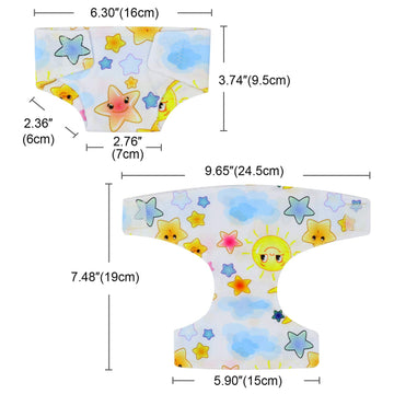 Zita Element 10 Pcs Baby Doll Diapers For 14-16 Inch Baby Dolls Clothes Accessories