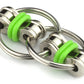 Tom's Fidgets Original Flippy Chain Fidget Toy - Stress Reducer for ADHD & Anxiety, Medium, Green, Metal, Model DGT232
