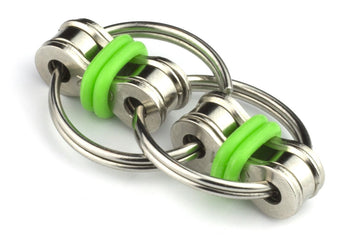 Tom's Fidgets Original Flippy Chain Fidget Toy - Stress Reducer for ADHD & Anxiety, Medium, Green, Metal, Model DGT232