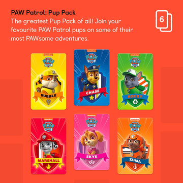 Yoto PAW Patrol Pup Pack - 6 Kids Audio Cards for Educational Screen-Free Listening, Fun Stories for Ages 2+, Red/Blue/Green