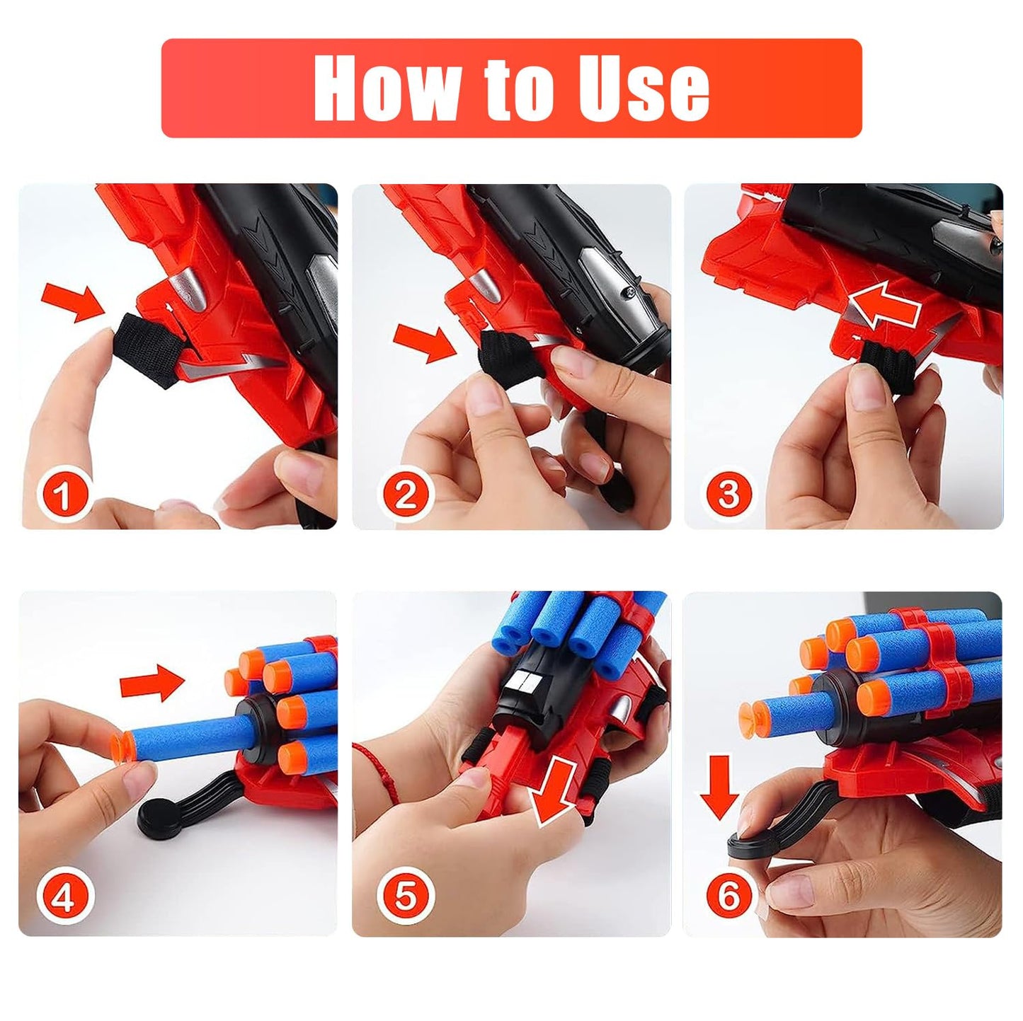 YUETIANE Spider Web Shooter Set - 2 Packs Plastic Launcher Gloves for Kids - Blue - Perfect for Birthday, Halloween, Christmas, Valentine's Day