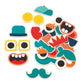 Janod Wooden Magnets - Imagination and Creativity Sets (Funny Faces)