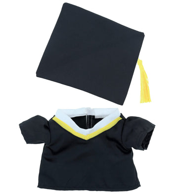 Dollibu Graduation Dress Up Set For Teddy Bear Plush Toy - Graduation Outfit For Stuffed Animals, Cute Set Of Gown & Cap With Ye