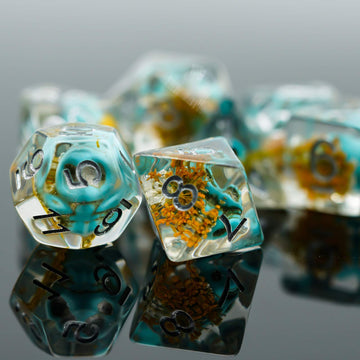 UDIXI 7 die DND Dice Set: Polyhedral DND Dice for Role Playing Games, Skull Dice Set for Dungeons and Dragons MTG Pathfinder (Bl