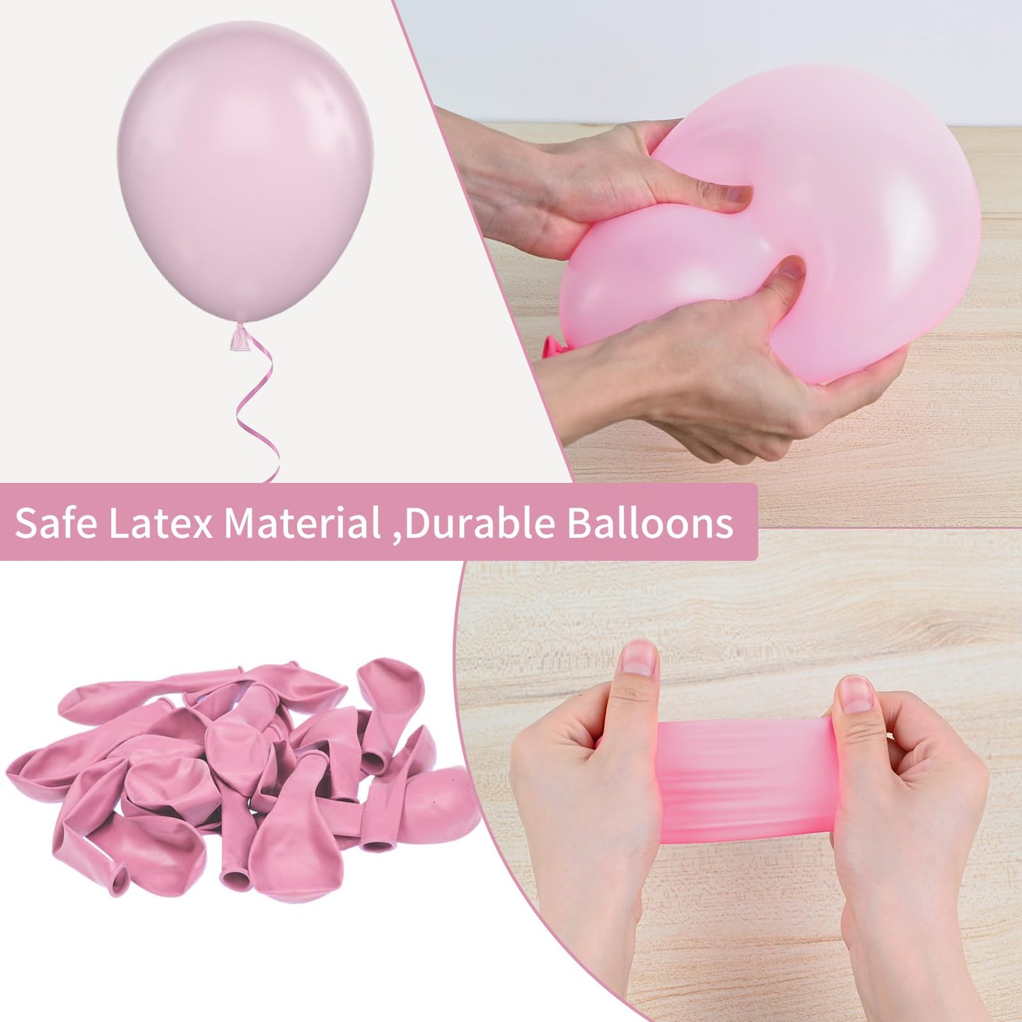 Pink And Black Balloon Garland Kit, Black Balloon And Hot Pink Balloon With Macaron Pink Hot Pink Black White Silver Balloon For