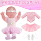 Kajaia 8 Pcs 18 Inch Doll Ballet Ballerina Outfits 18 Inch Doll Clothes and Accessories Ballet Tutu Dance Dress Ballet Shoes Headband Doll Clothes Gifts