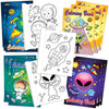 ArtCreativity Assorted Mini Alien Coloring Books for Kids, Pack of 20, Small Color Booklets in 4 Designs, Halloween Party Favors