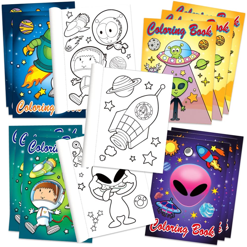 ArtCreativity Assorted Mini Alien Coloring Books for Kids, Pack of 20 ...