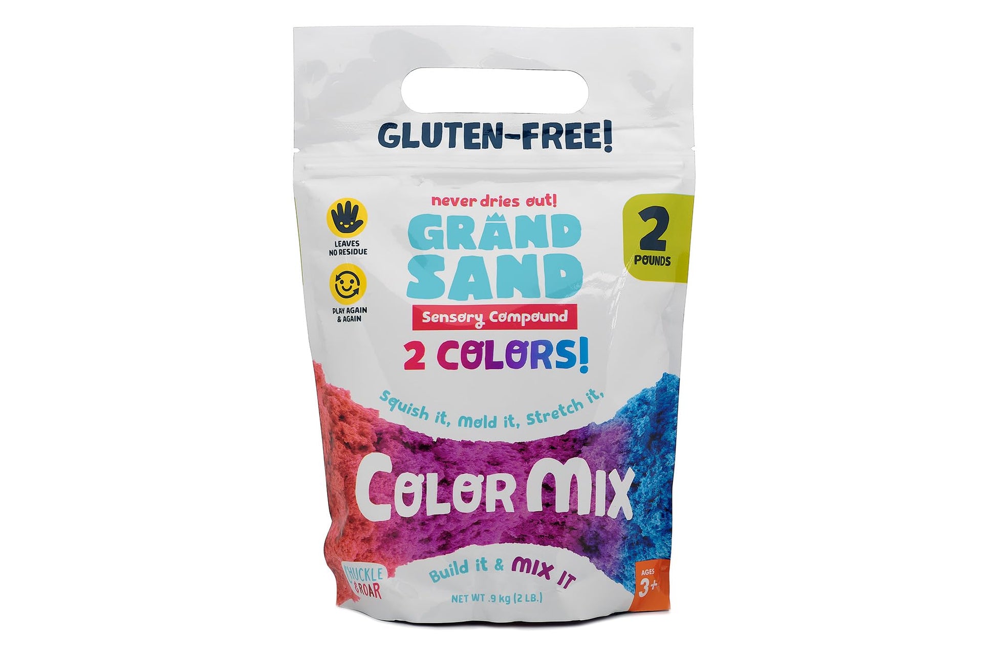 Chuckle & Roar - Grand Sand Color Mix - Tactile Construction Sand - Educational Fun for Preschoolers - Fidget Arts and Crafts fo