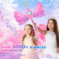Aooess Bubble Wands For Kids Toys For 3 4 5 6 Years Old Girls: Light Up Bubble Wand Outdoor Toys For Girls Ages 4-8 Bubble Party