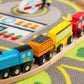 Melissa & Doug Deluxe Multi Vehicle Activity Rug - Multi, Model 96154, Wood Material